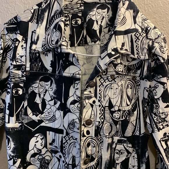 Vintage Picasso art button up jacket RARE - Picture 3 of 11